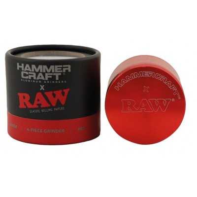 Raw Grinder X Hammercraft Rojo-4 partes 50mm