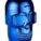 Cenicero Calavera Azul