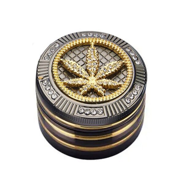 Grinder-Polinizador-Metal-Diamonds-Leaf-50-mm